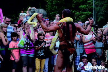 Robby Dschungelshow mit Schlangen